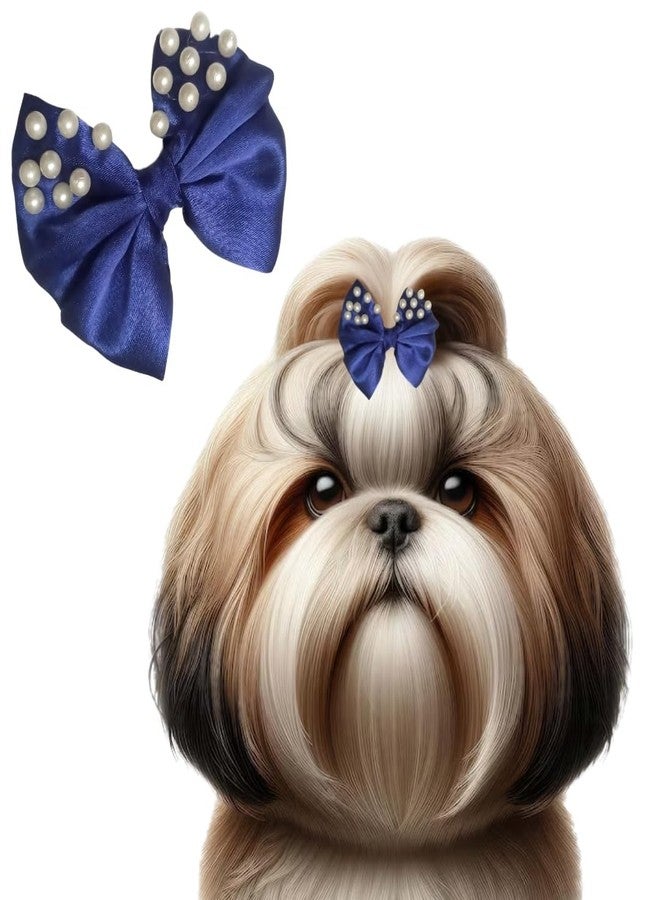 ويستيرن إرا مشبك شعر للكلاب بتصميم مستوحى من العصر الغربي مزين باللؤلؤ | إكسسوار أنيق للحيوانات الأليفة | مناسب للكلاب الصغيرة والمتوسطة والكبيرة | مثالي للعناية الشخصية، وجلسات التصوير، والحفلات | تصميم عصري ومتين للحيوانات الأليفة (أزرق) - Image 1